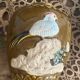 Vase en barbotine oiseaux Japon