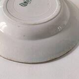 Plate by A. Lebacqz & M. Bouchart, green floral decoration, Richelieu model