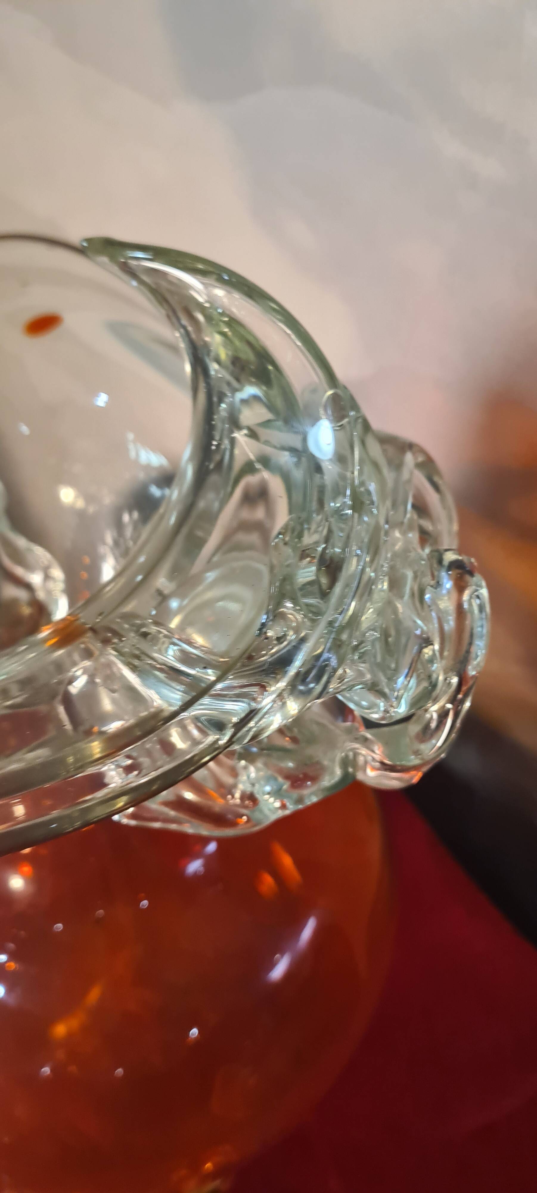 Murano glass vase, Venetian vase, hand blown glass vase