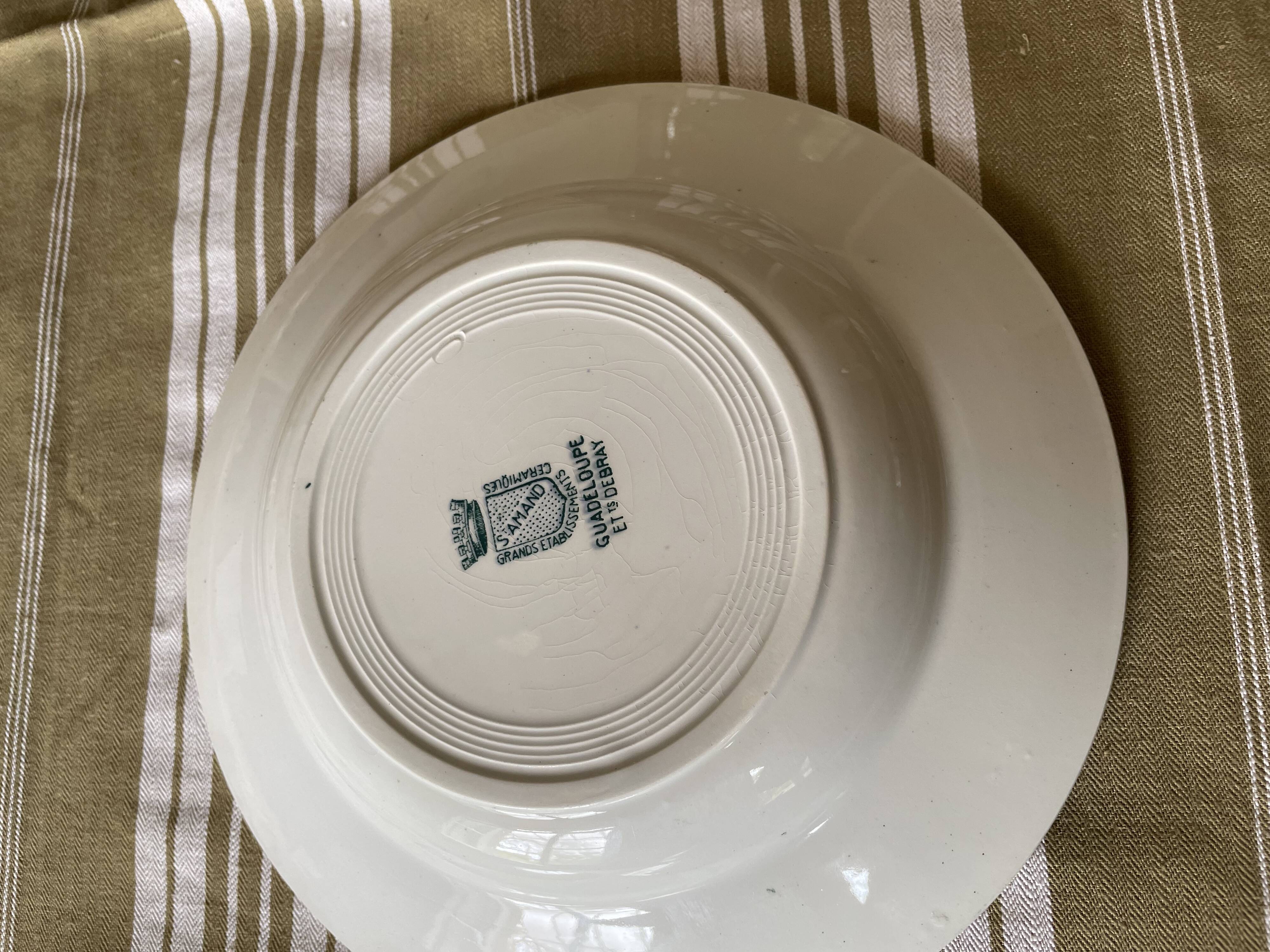 Mismatched ironstone plates