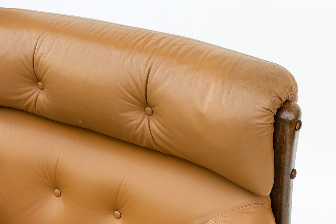 Mid-century leather lounge chair