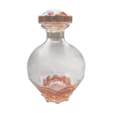 Pink glass decanter