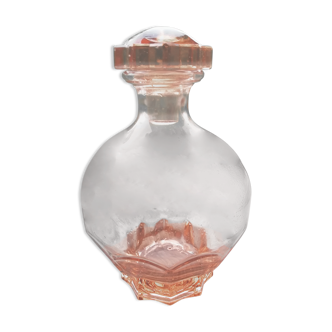 Pink glass decanter