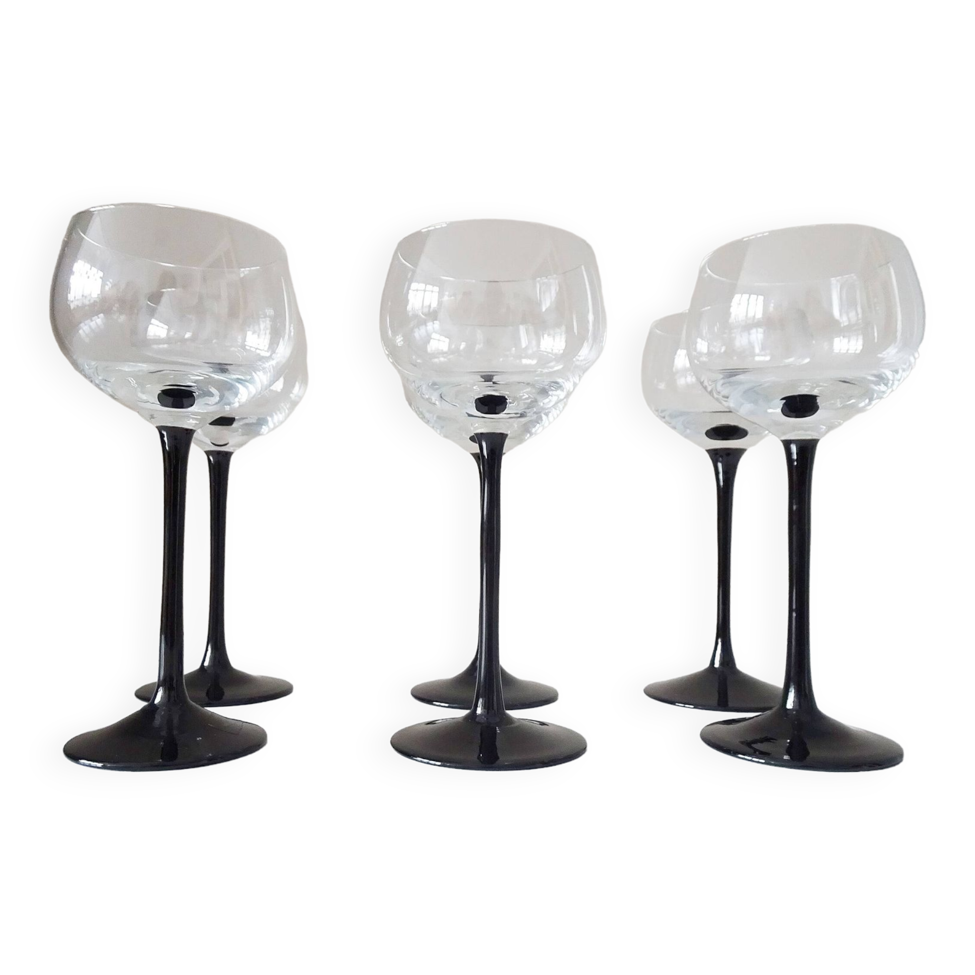 Wine glasses set, 1980s