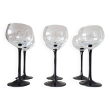 Wine glasses set, 1980s