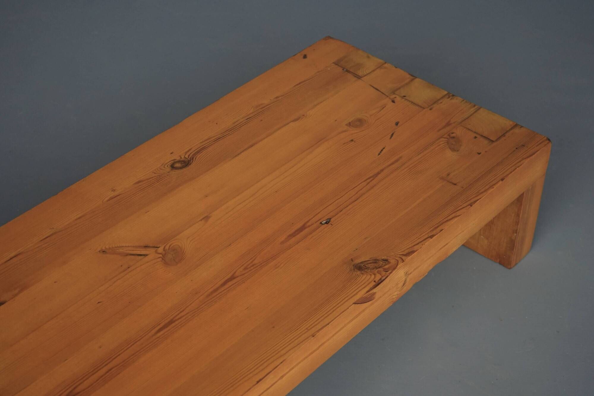 Low Pine Coffee Table in the style of Charlotte Perriand, 1960s
