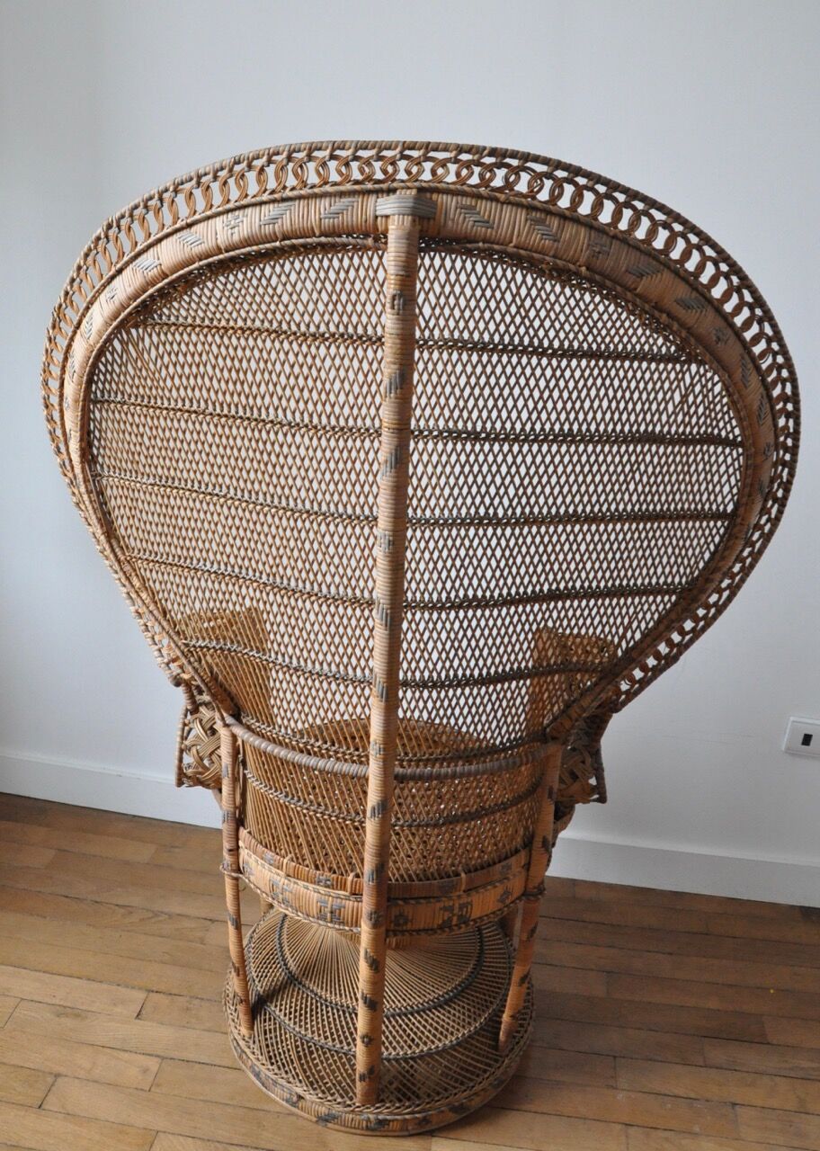Fauteuil Emmanuelle en rotin et osier