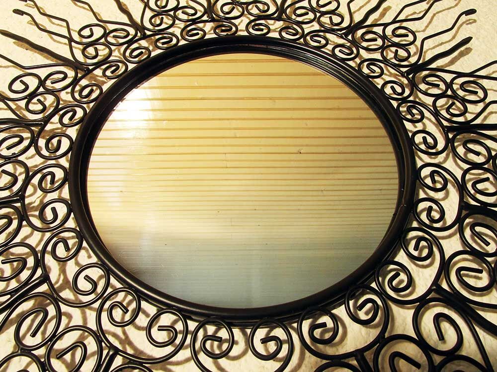 Mirror sun wrought iron 70cm