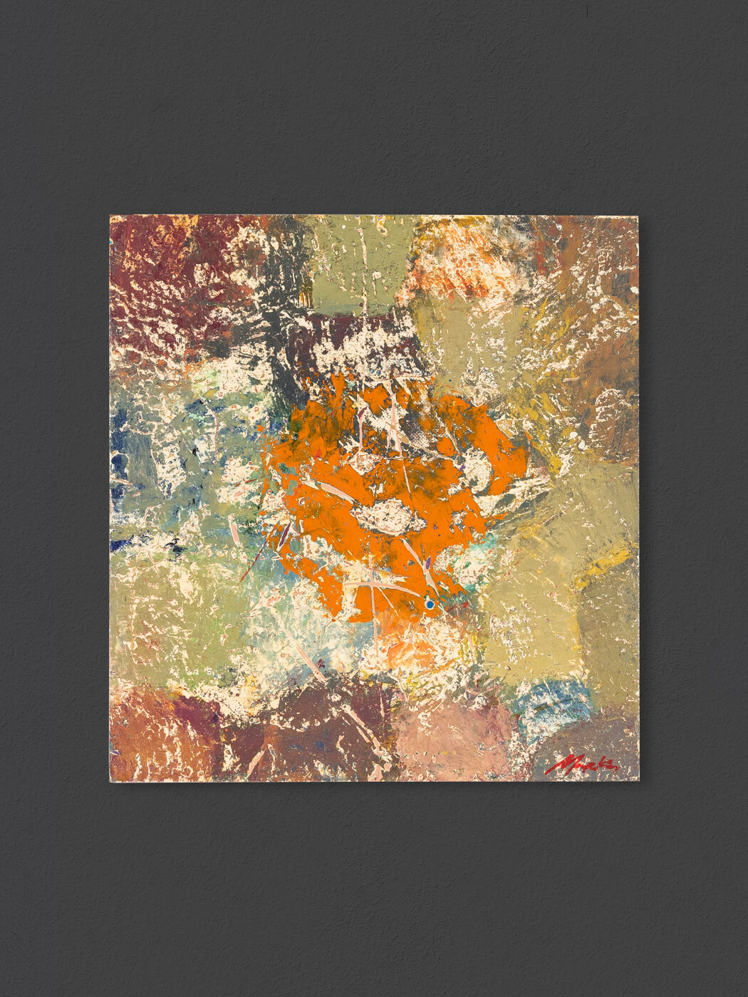 Composition, Oil on Plate, 49 x 52 cm