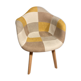 Fauteuil en patchwork