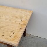 Old rustic farm table 2 drawers 1900s - 1m62
