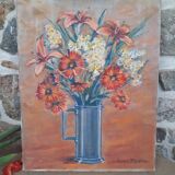 Painting painting bouquet of flowers