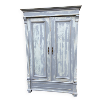 Armoire alsacienne Rustique fin 19 Eme sapin Peint