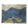 Tableau paysage Luxembourg signé J. Goedart 1934