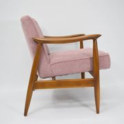 Fauteuil vintage original "CoCo", années 60, entièrement restauré, rose