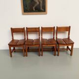 Set of table and 4 chairs, 60s mountain furniture