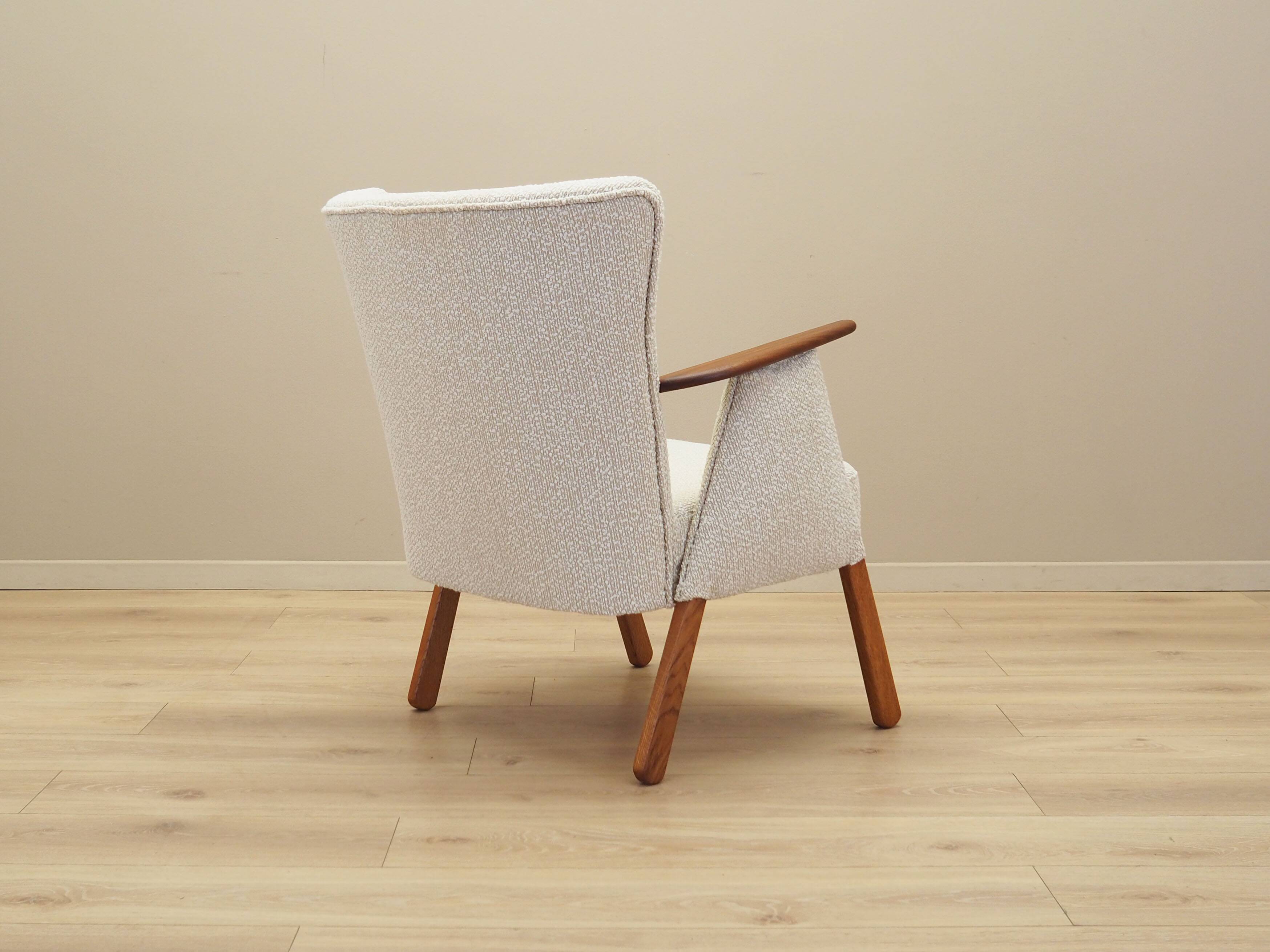 Cream armchair, Danish design, 1970s, production: Denmark