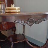 English style flamed mahogany side table