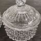 Pair of crystal-style cut glass bottles – retro/vintage dressing table