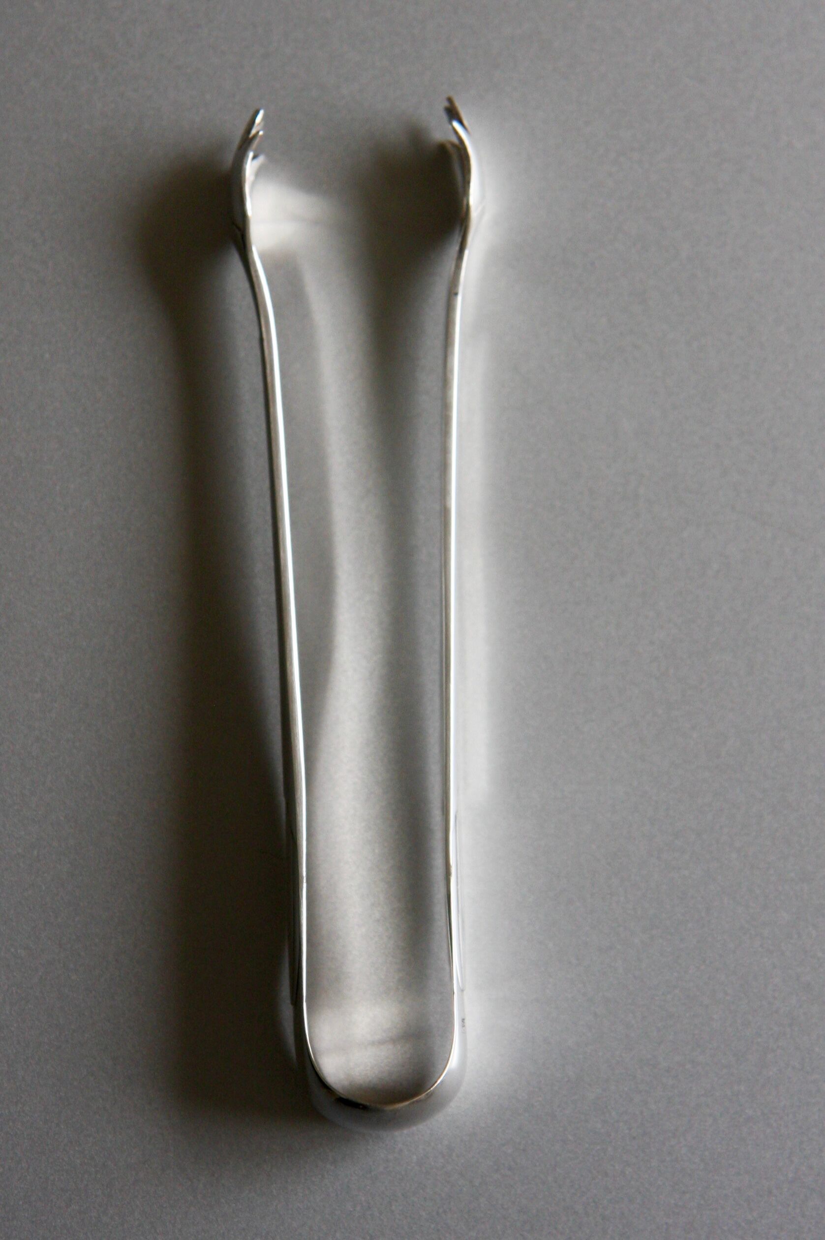 Art Deco-style silver metal sugar pinch 1930
