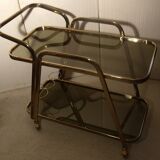 Golden serving table