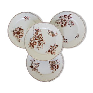 4 assiettes plates de
