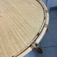 Table basse ronde rotin années 60