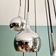 Large chrome-plated metal waterfall chandelier, Hans-Agne Jakobsson, 1960-70
