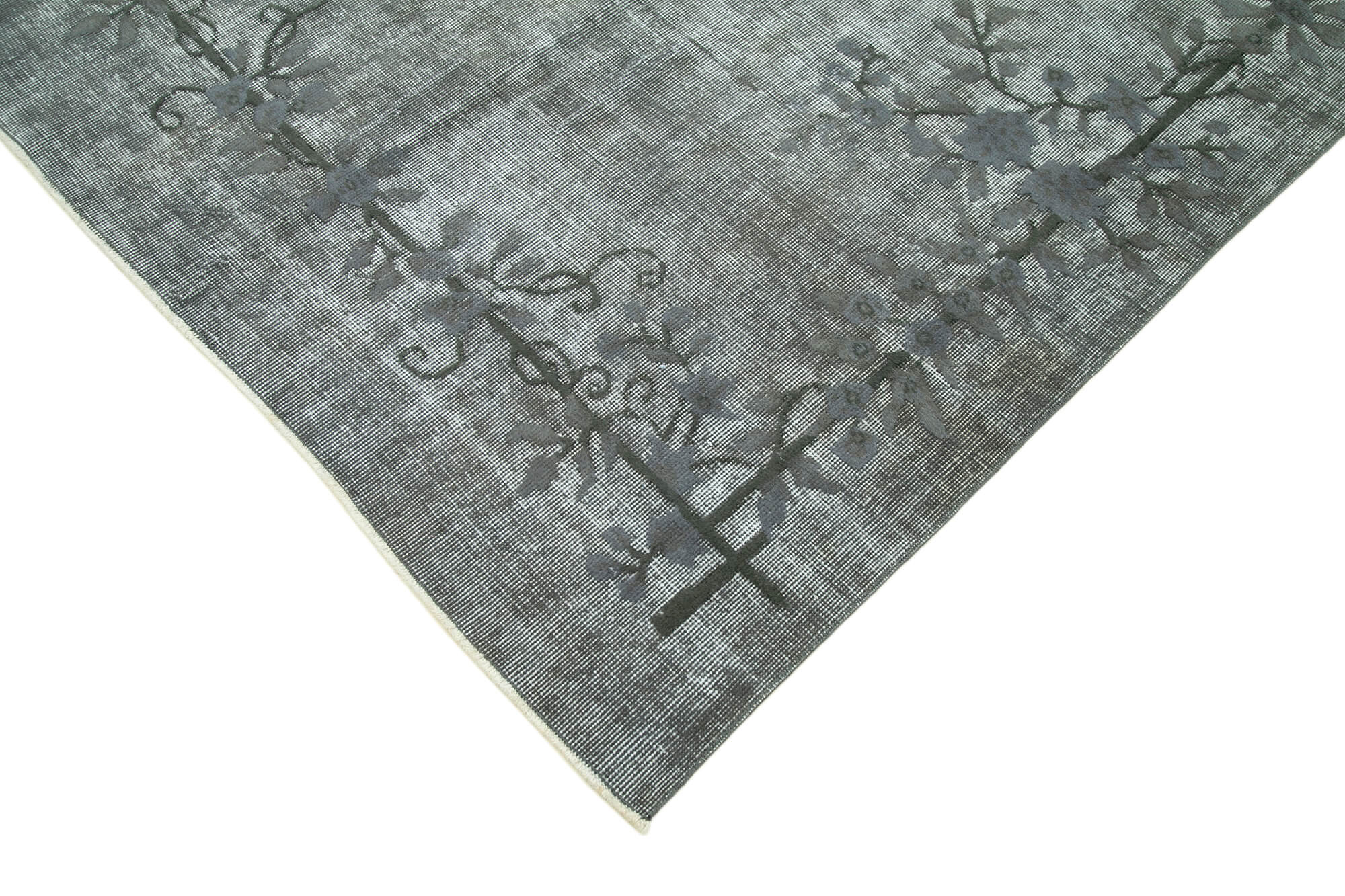 Tapis rustique anatolien des années 1980 158 cm x 270 cm tapis gris fait à la main