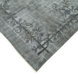 Handmade rustic anatolian 1980s 158 cm x 270 cm grey rug