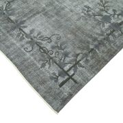 Tapis rustique anatolien des années 1980 158 cm x 270 cm tapis gris fait à la main