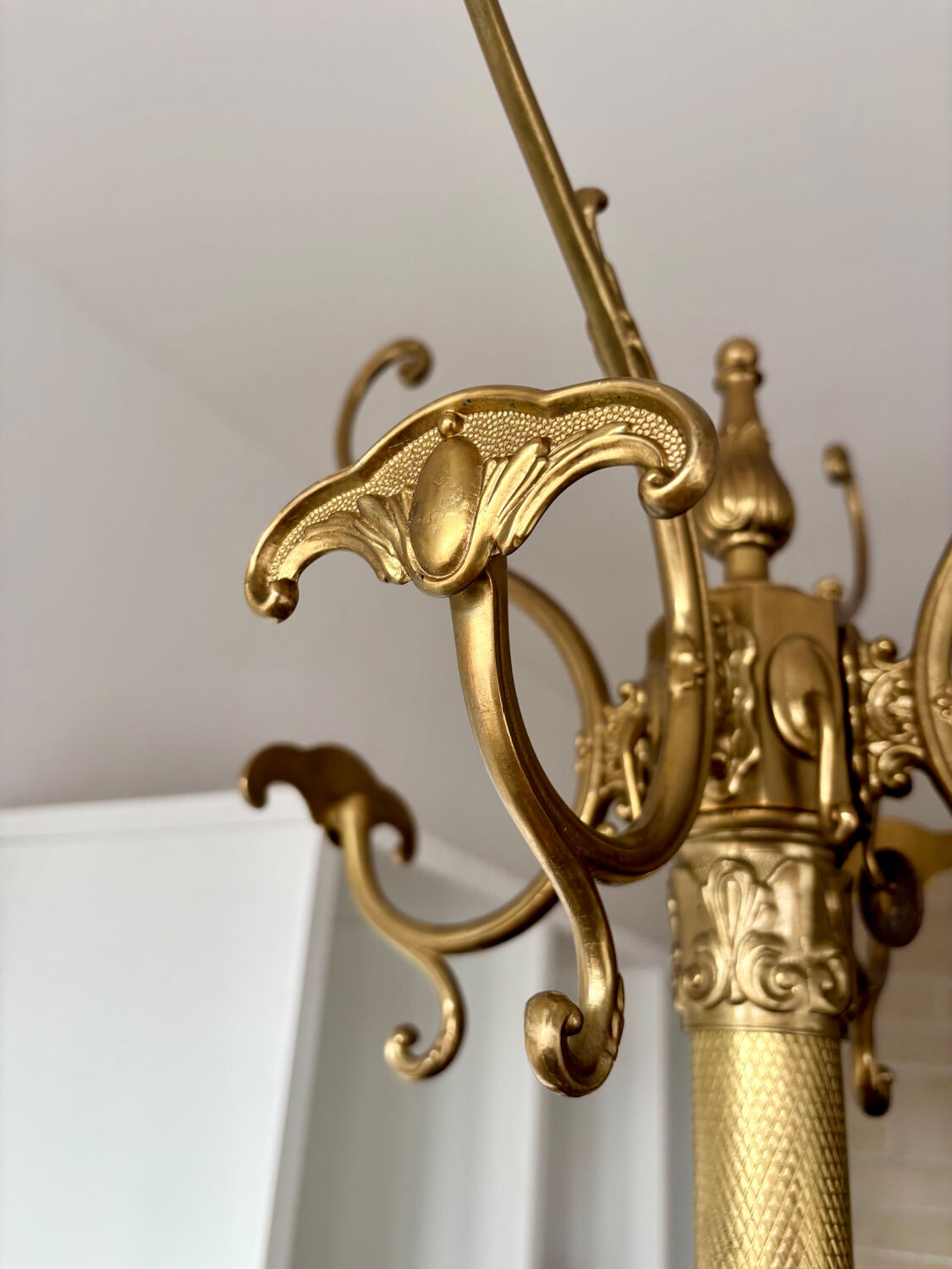 Solid brass coat rack