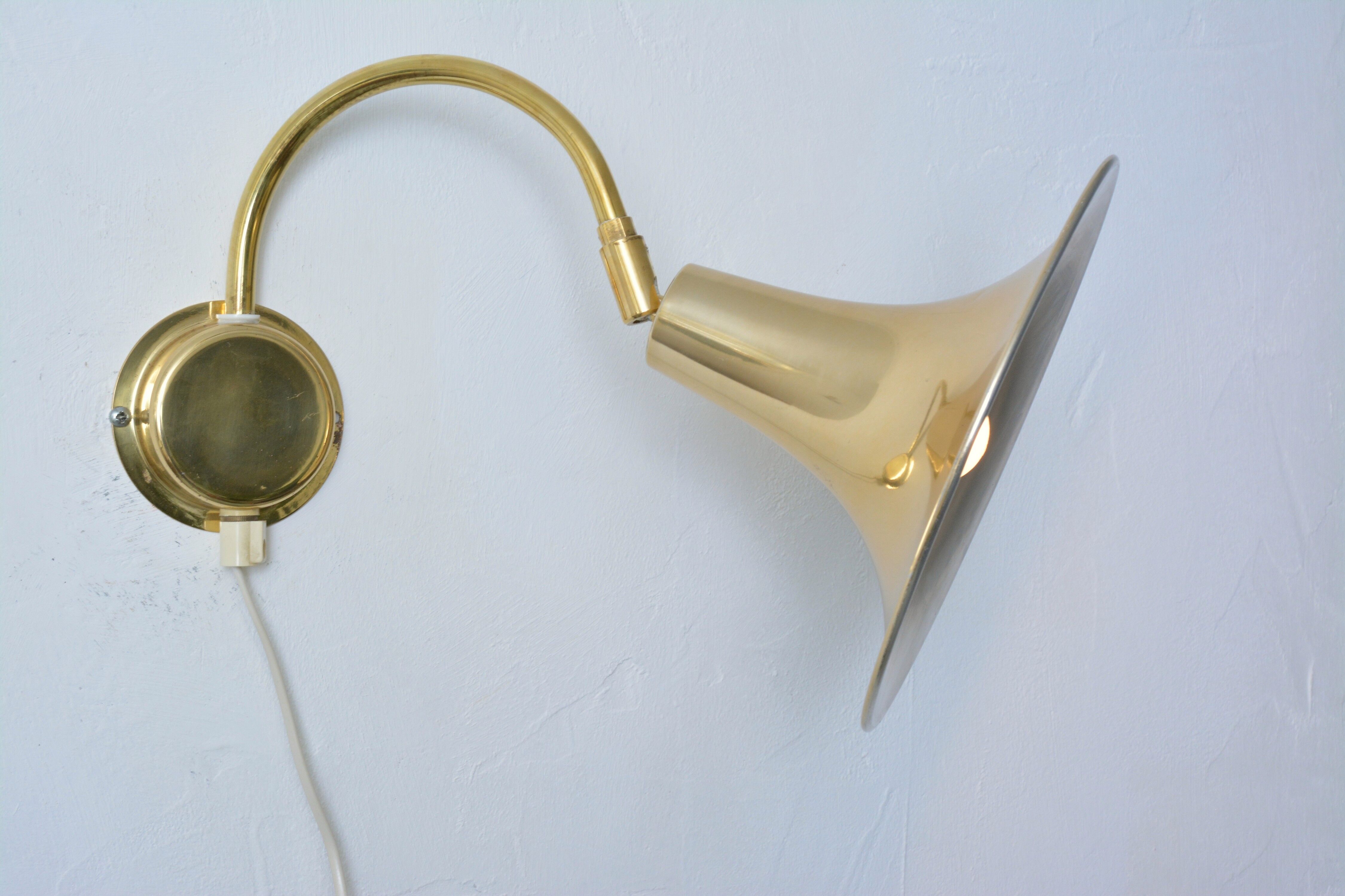 Pair of wall lamps, Börje Claes, 70s Sweden