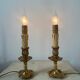 Paire de lampes en bronze rocaille Louis XV