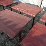 Bistro lot 9 tables and 16 chairs mahieu Jule bry