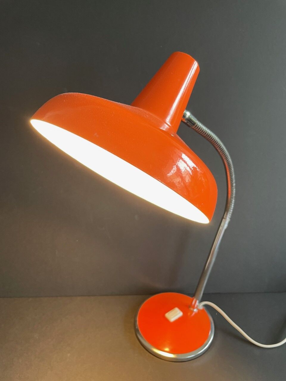Orange desk lamp 70s