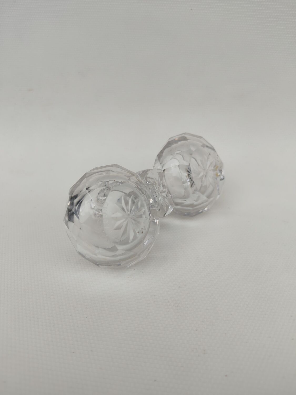 Double crystal salt cellars from Baccarat, early 20th century.