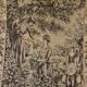 Tapisserie vintage tissée - scène pastorale charmante du XVIIIe siècle.