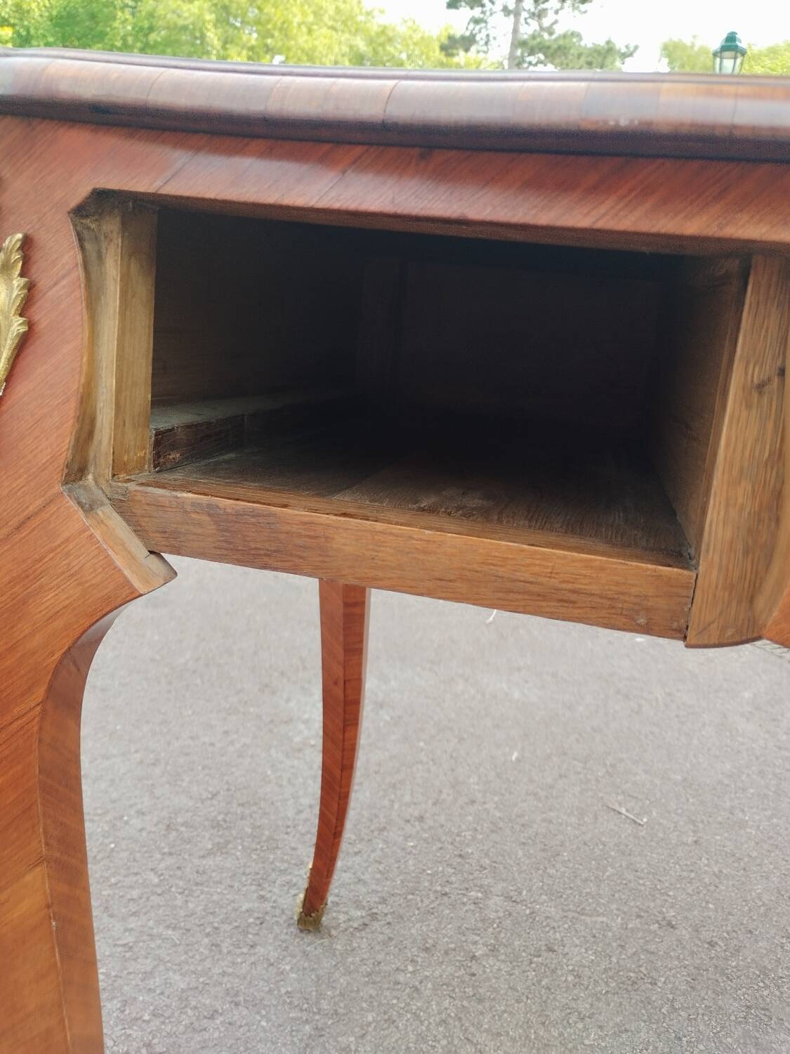 antique Louis XV style marquetry desk