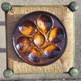5 earthenware oyster plates from Saint Clement, 1960s