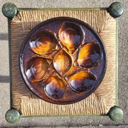 5 earthenware oyster plates from Saint Clement, 1960s