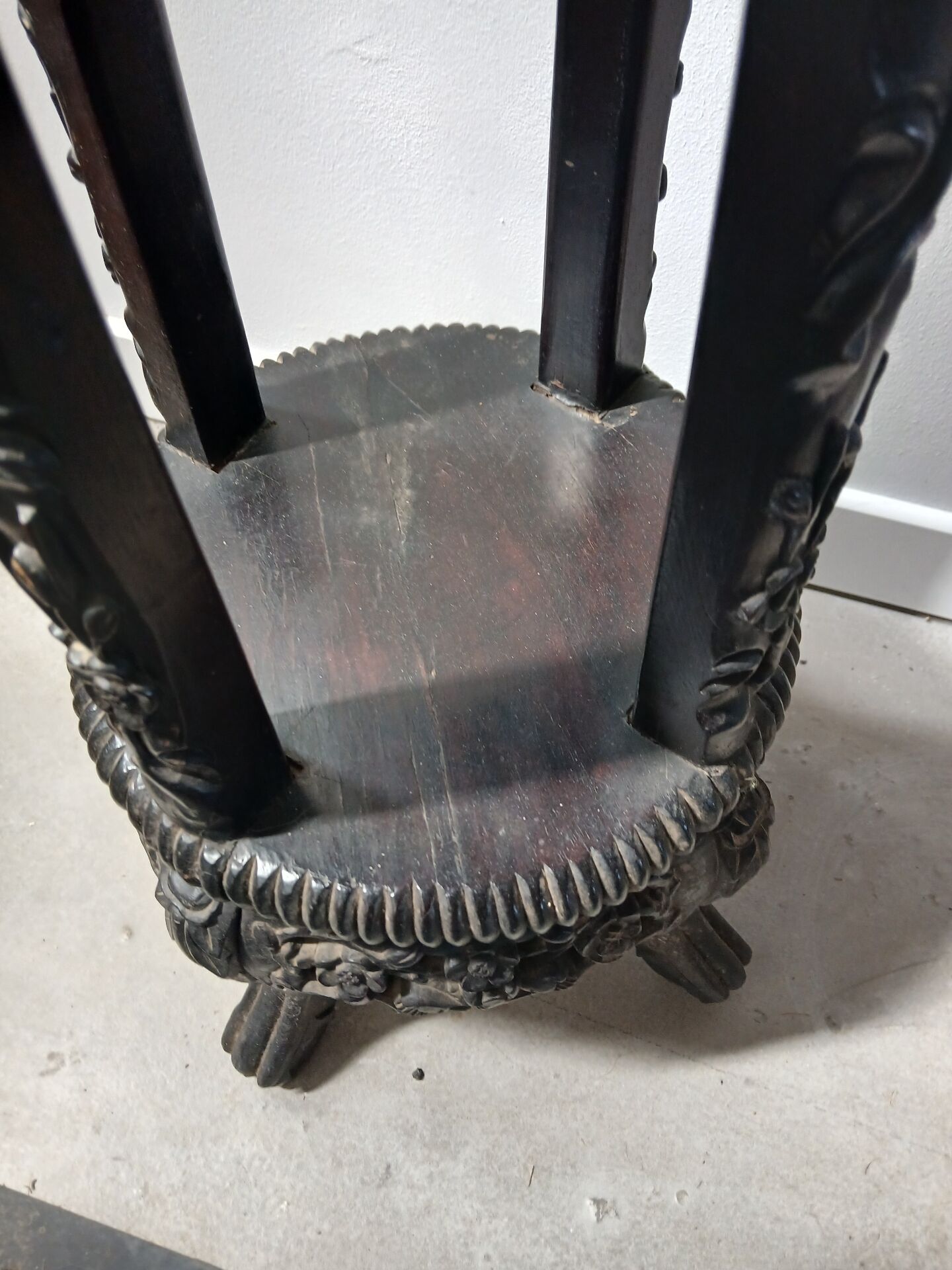 Antique Japanese stand or side table from the late 19th century.