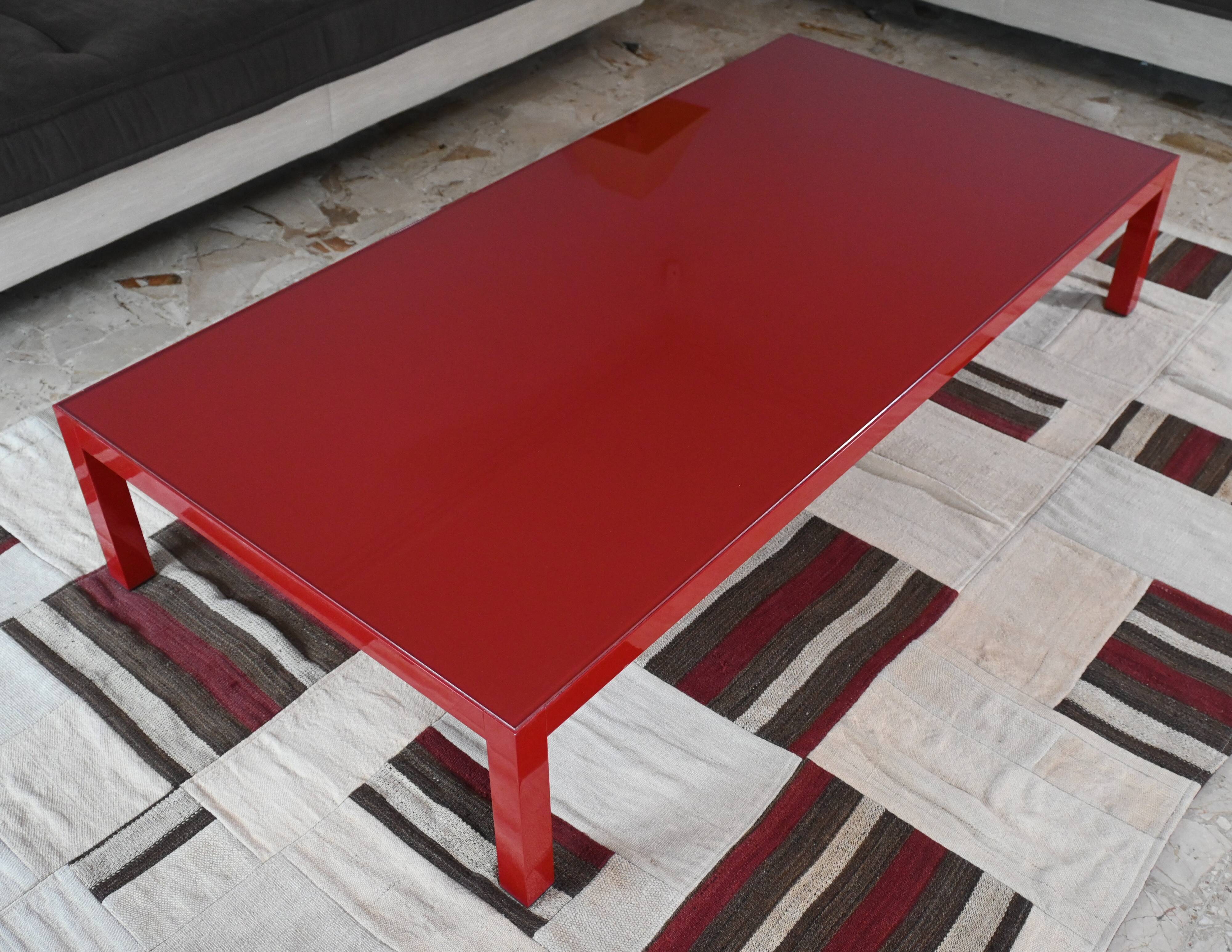 Red MDF Italia coffee table