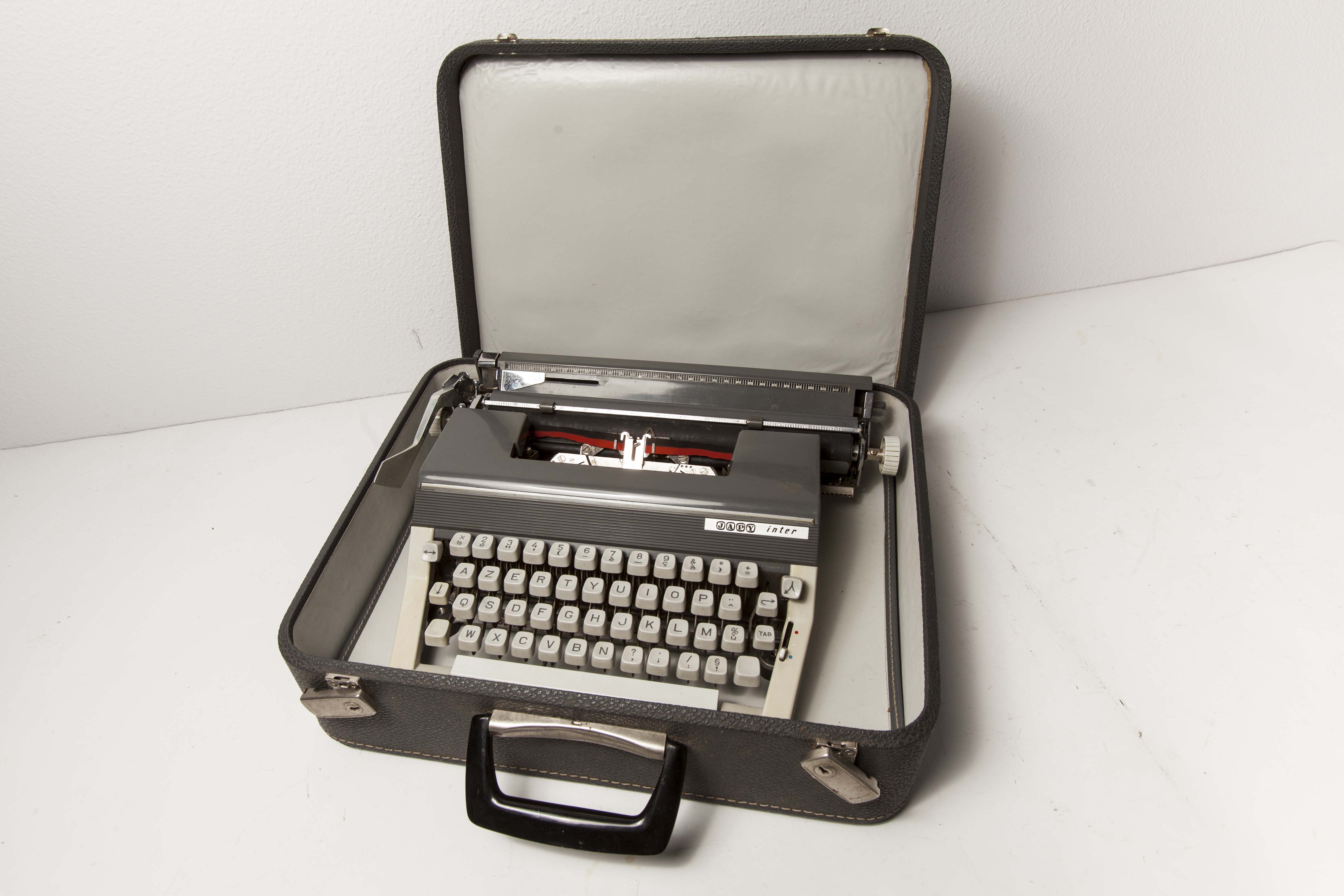 Typewriter Japy Inter with suitcase