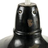 Enameled industrial pendant light. France 1950s