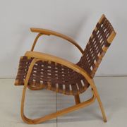 Fauteuil en bois de hêtre courbé, design Jan Vaněk, années 1930.