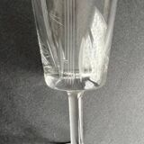 6 verres anciens à  porto en cristal taillé
