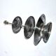 Vintage silver metal tray - pedestal table display for sweet cakes Hotel Buffet H29cm
