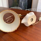 Ceramic lamp and vintage brass