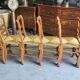 SET OF 6 DINING ROOM OR KITCHEN CHAIRS IN RESTAURANT STYLE IN WALNUT
